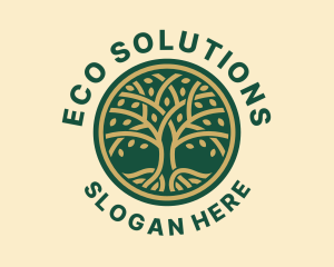 Eco Wellness Tree  logo design