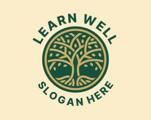 Eco Wellness Tree  logo design