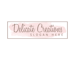 Feminine Script Business logo design