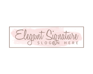 Feminine Script Business logo design