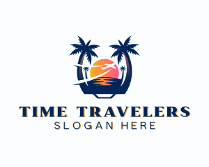 Beach Vacation Travel logo design