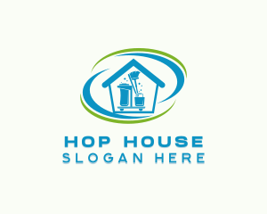 House Cleaning Tools logo design