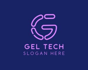 Neon Tech Letter G  logo design