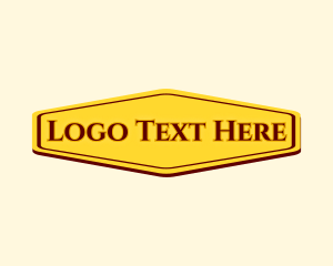 Font - Hexagon Banner Shape logo design