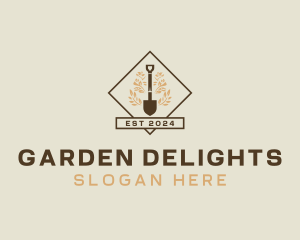 Landscaping Shovel Plant logo design