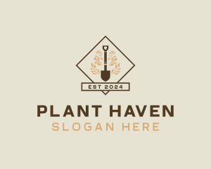 Landscaping Shovel Plant logo design