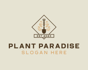 Landscaping Shovel Plant logo design