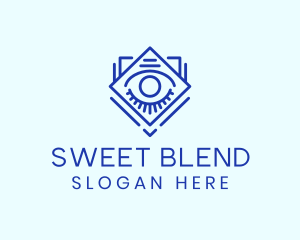 Blue Diamond Eye logo design