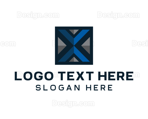 Technology Square Letter X Logo