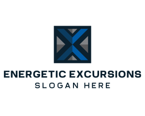 Technology Square Letter X logo design