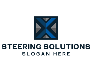 Technology Square Letter X logo design