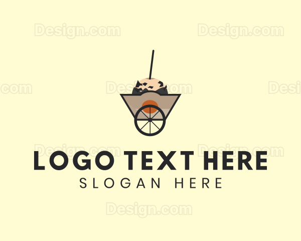 Cake Dessert Food Cart Logo