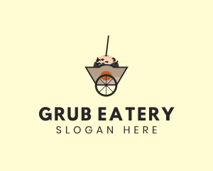 Cake Dessert Food Cart logo design