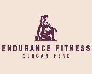 Woman Workout Gym Logo