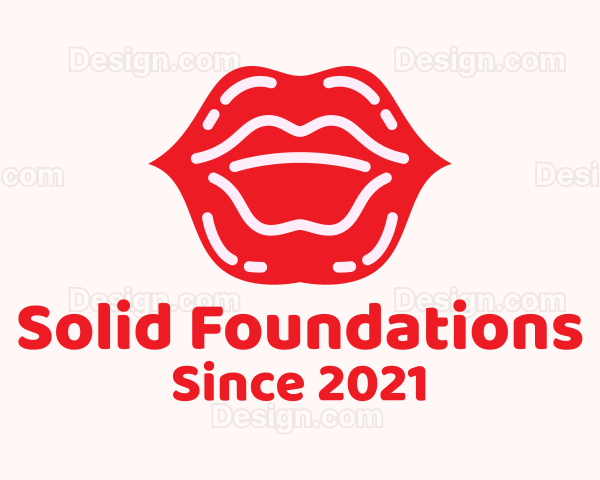 Lip Gloss Cosmetics Logo
