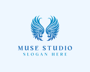 Winged Heavenly Angel logo design