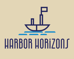 Minimalist Nautical Sailboat  logo