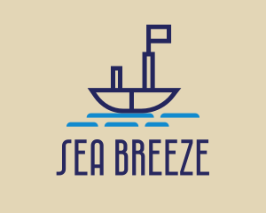 Minimalist Nautical Sailboat  logo