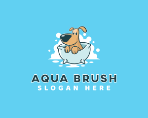 Dog Pet Wash Bath logo design