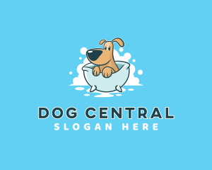 Dog Pet Wash Bath logo design