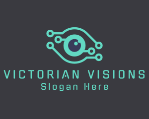 Surveillance Eye Circuit logo design