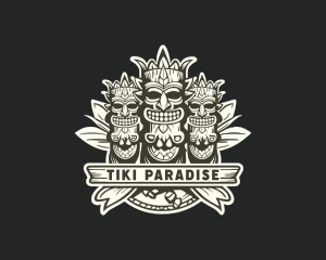 Tiki Mask Hawaii logo design