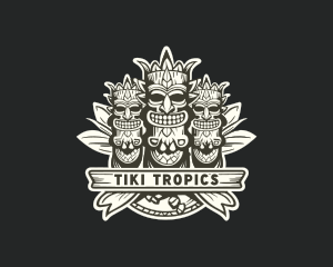 Tiki Mask Hawaii logo design