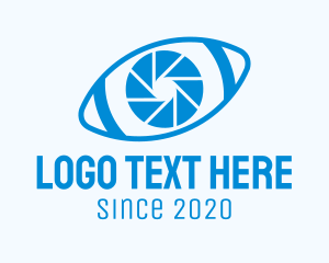 Blue Football Eye Lens logo