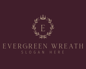 Royal  Crown Wreath logo design