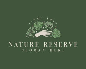 Natural Spa Hand logo design