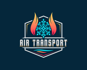 Cooling Heat Temperature logo design