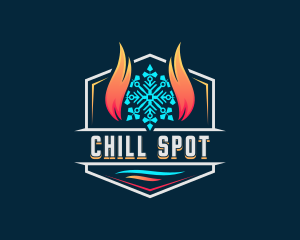 Cooling Heat Temperature logo design