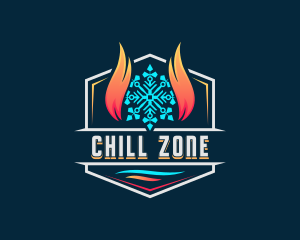 Cooling Heat Temperature logo design