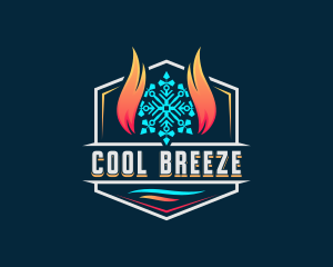 Cooling Heat Temperature logo design