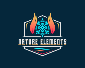 Cooling Heat Temperature logo design