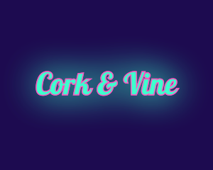 Retro Pop Neon logo design