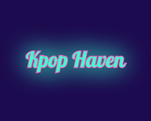 Retro Pop Neon logo design