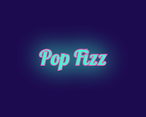 Retro Pop Neon logo design