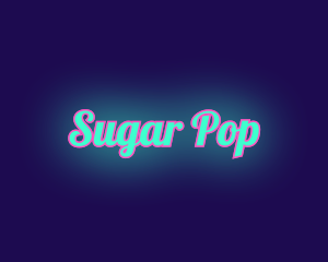 Retro Pop Neon logo design