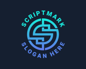 Crypto Finance Letter S logo design