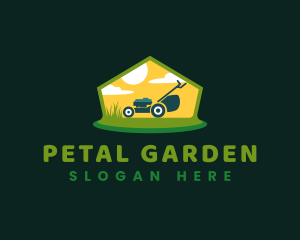 Lawn Mower Grass logo design