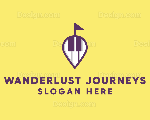 Piano Music Location Logo