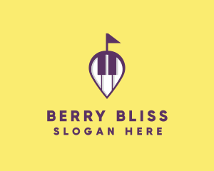 Piano Music Location logo design