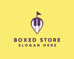 Piano Music Location logo design