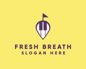 Piano Music Location logo design