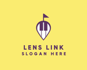 Piano Music Location logo design