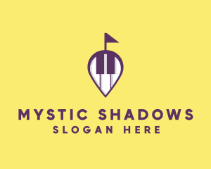 Piano Music Location logo design