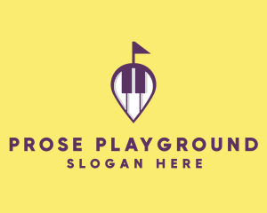 Piano Music Location logo design