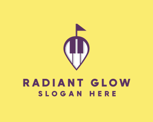 Piano Music Location logo design