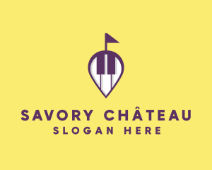 Piano Music Location logo design